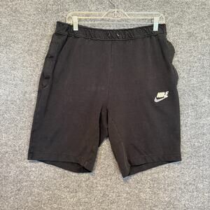 Nike Shorts Mens Large Black Fleece Sweatshorts Casual Stretch Casual Swoosh